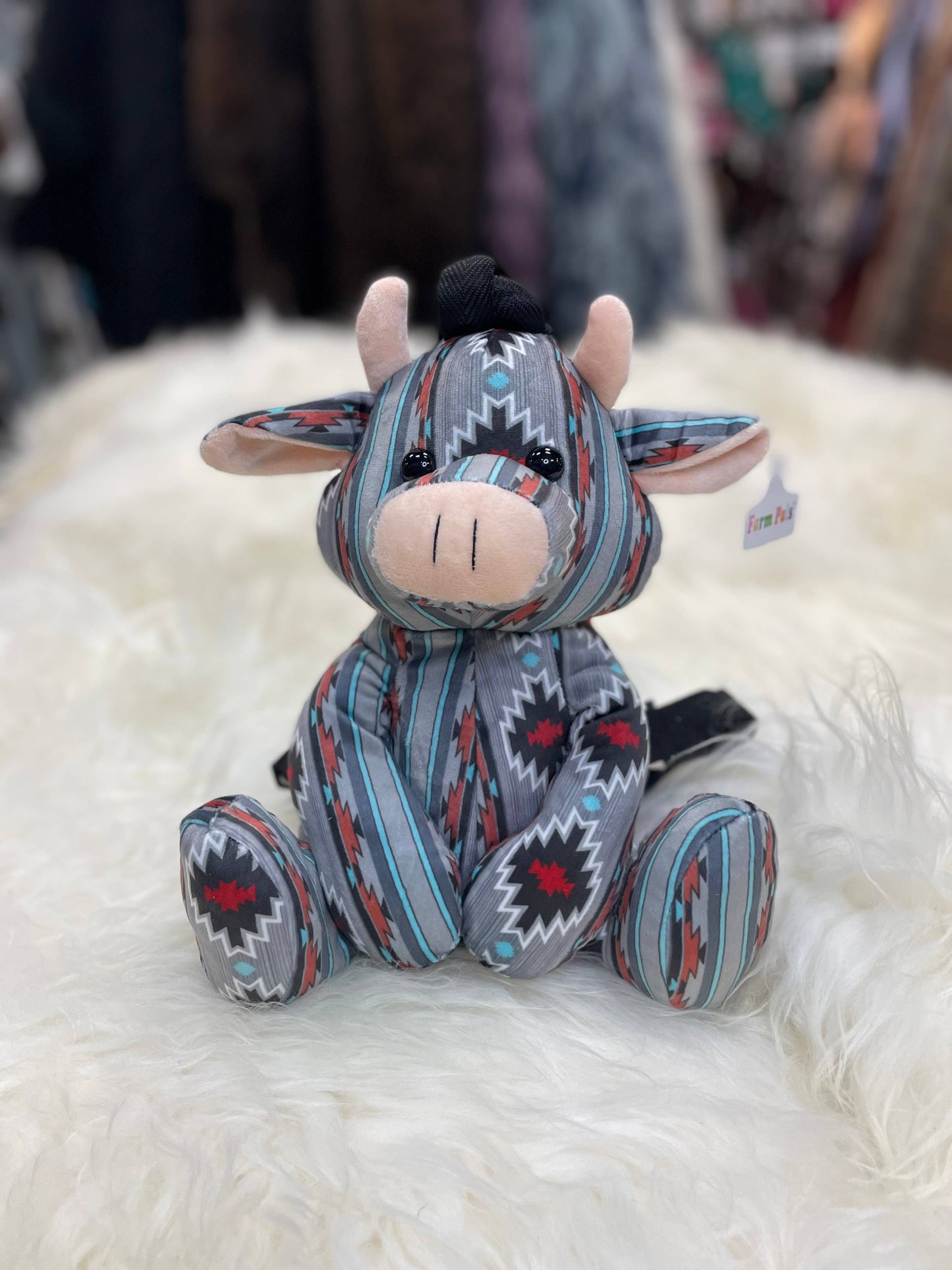 Cow Plush Backpack - Farm Pals : Cowprint