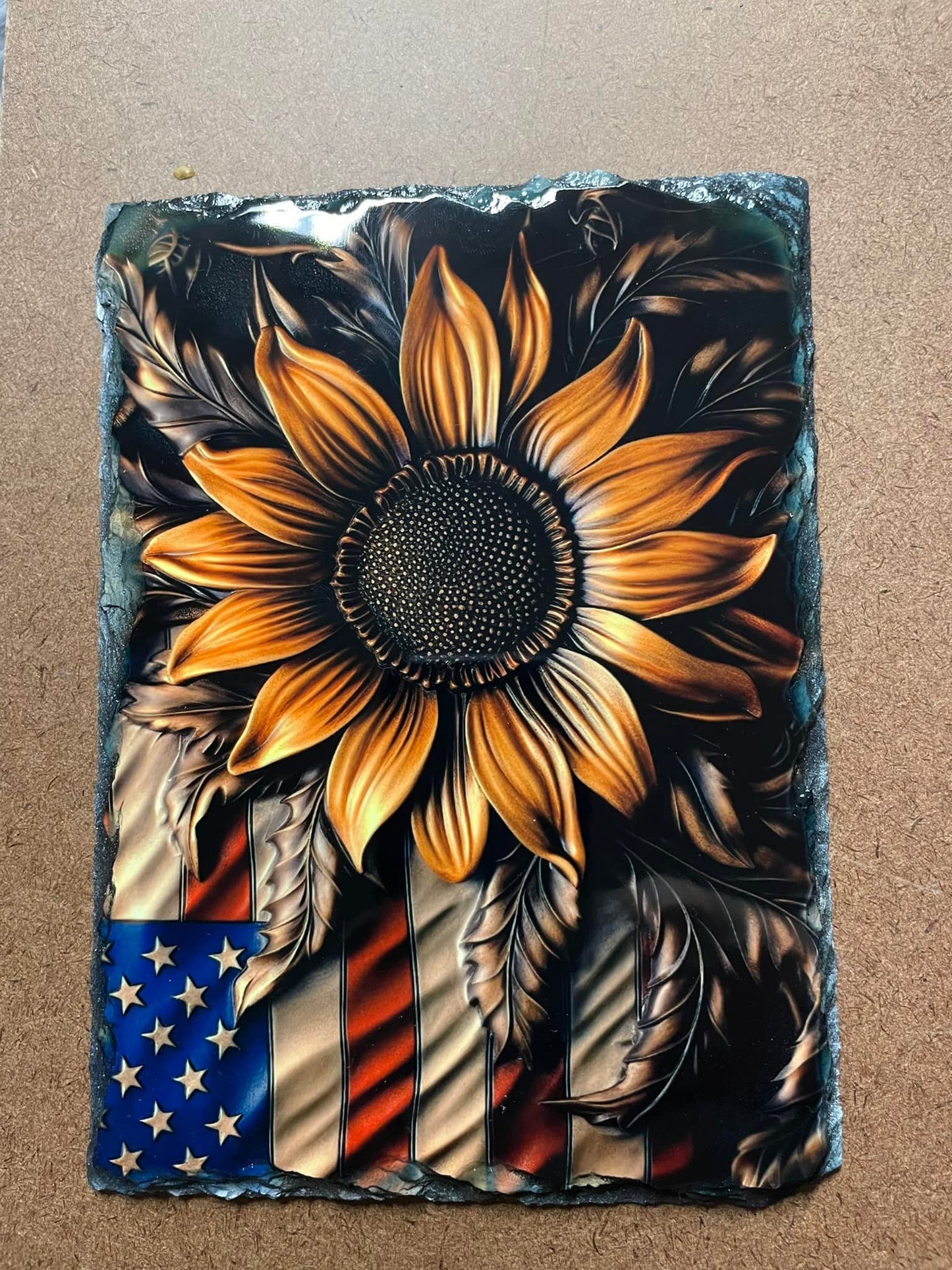 Flag/Sunflower rock slate