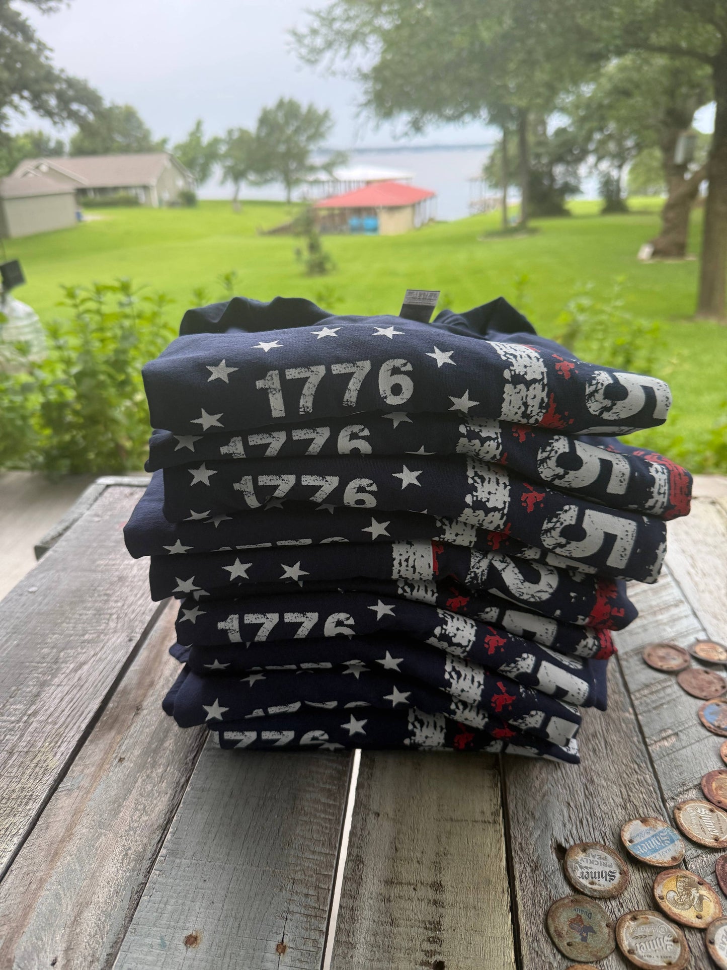 250 America Birthday, 1776-2026 American Flag T-Shirt, : Xlarge