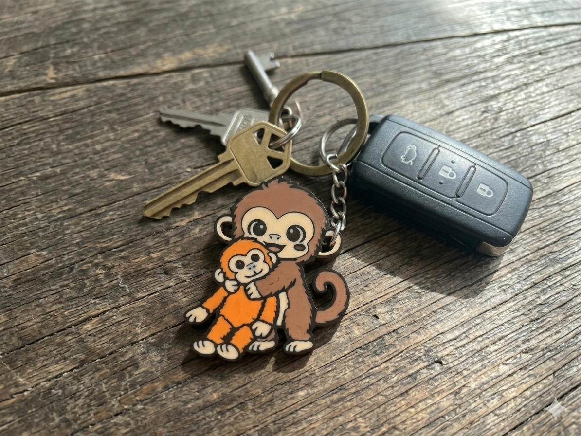 Punch monkey Keychain