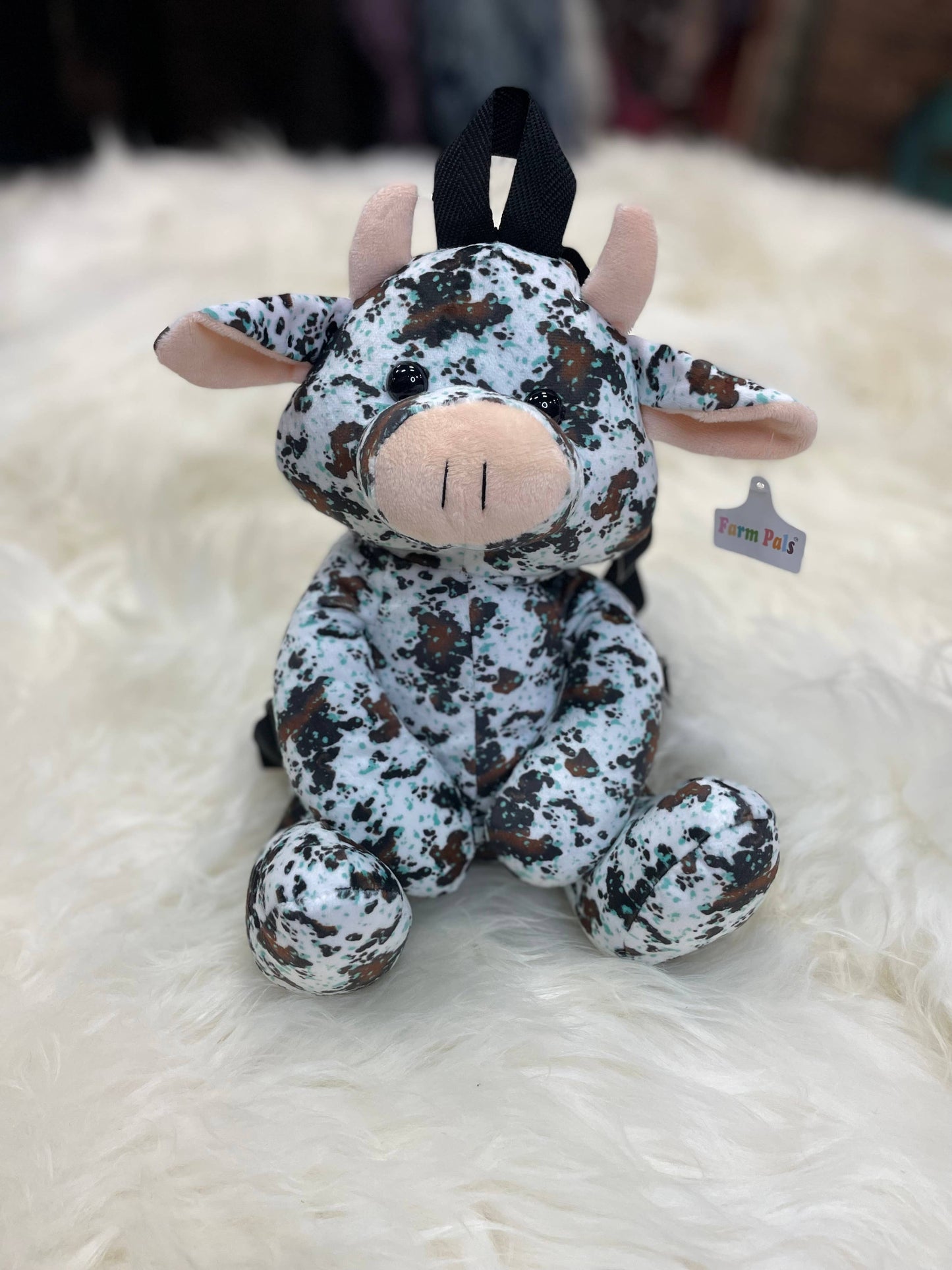 Cow Plush Backpack - Farm Pals : Cowprint