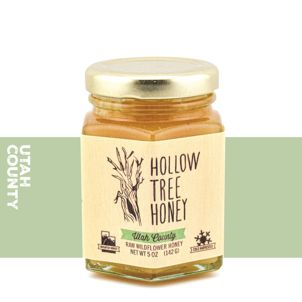 Utah County RAW Wildflower Honey 5oz.: 5 oz