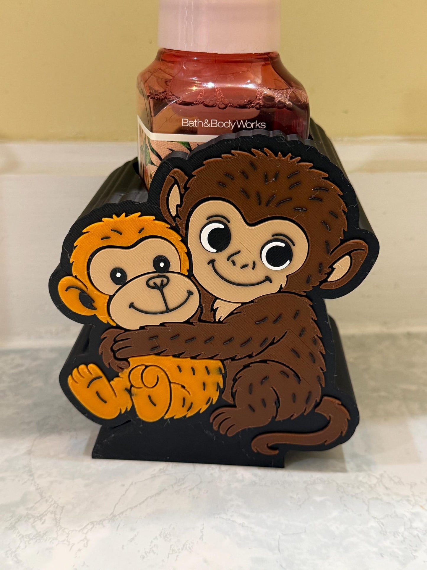 Punch monkey soap holder