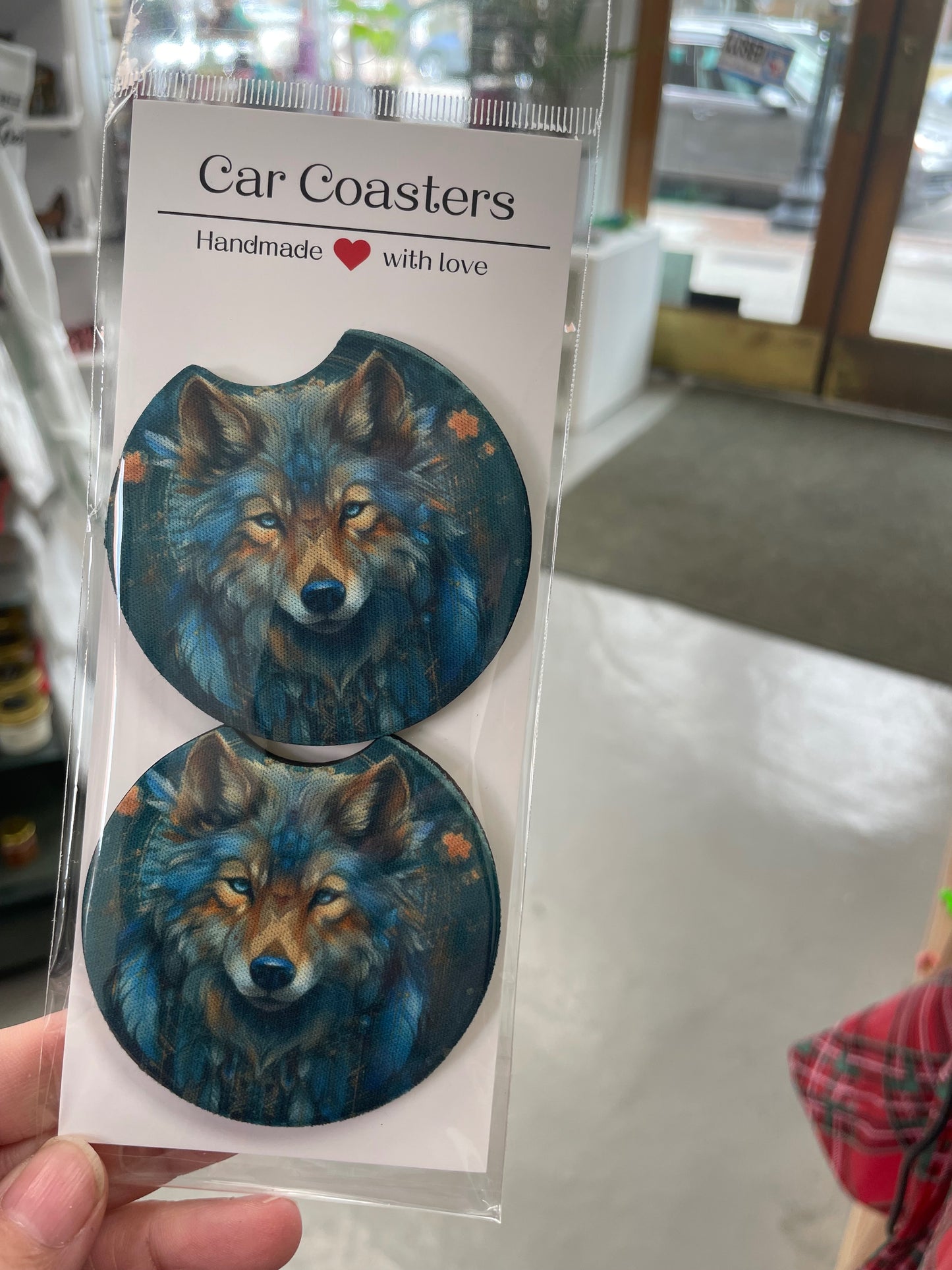 wolf car coaster