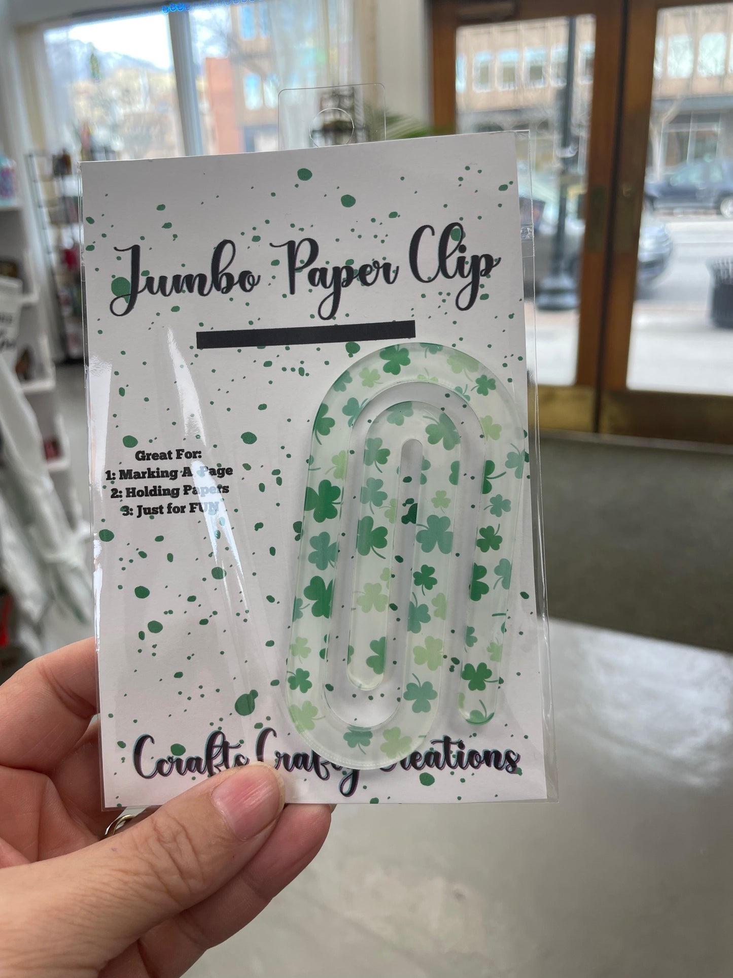 lucky clover jumbo paperclip