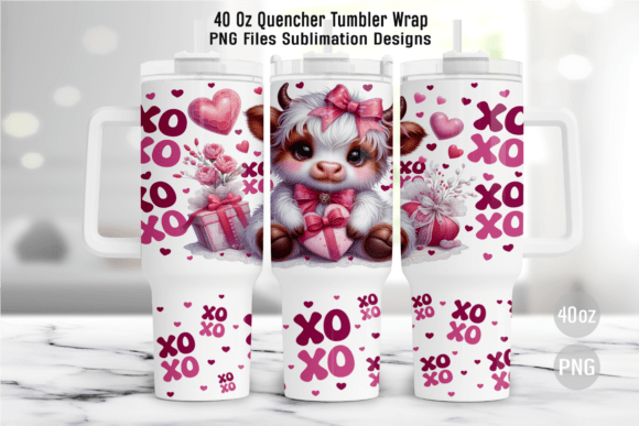 XOXO Highland cow 40oz