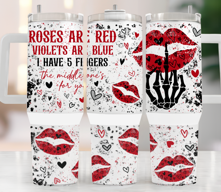 Roses are Red Valentine's Day 40oz Tumbler
