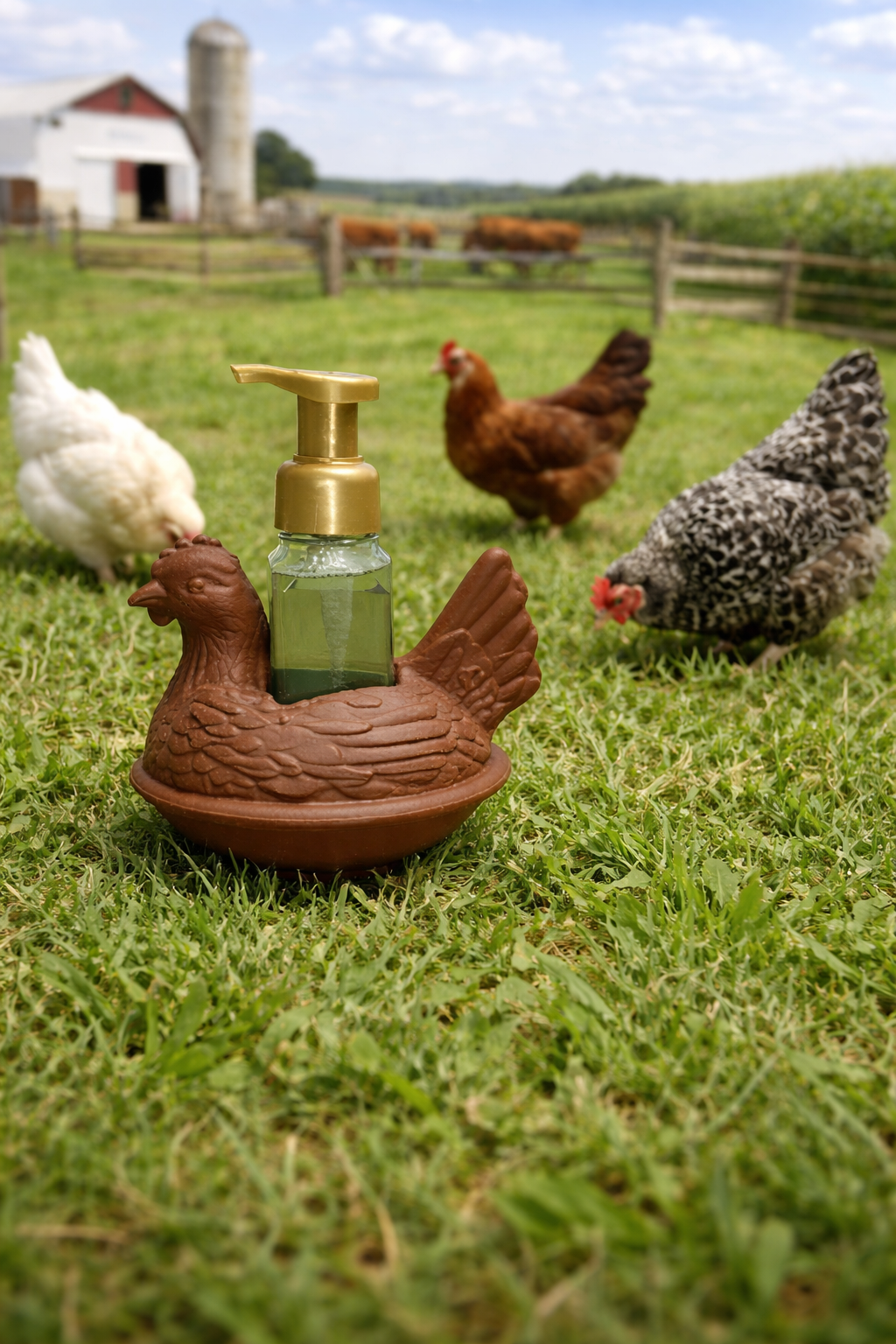 3D Hen on a nest