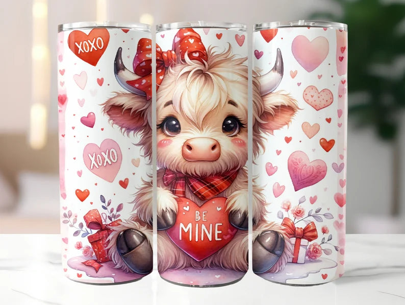 Highland cow tumbler