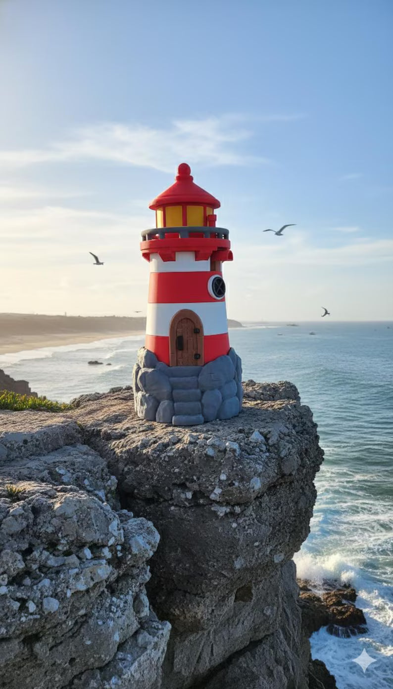 Lighthouse Soap holder in red