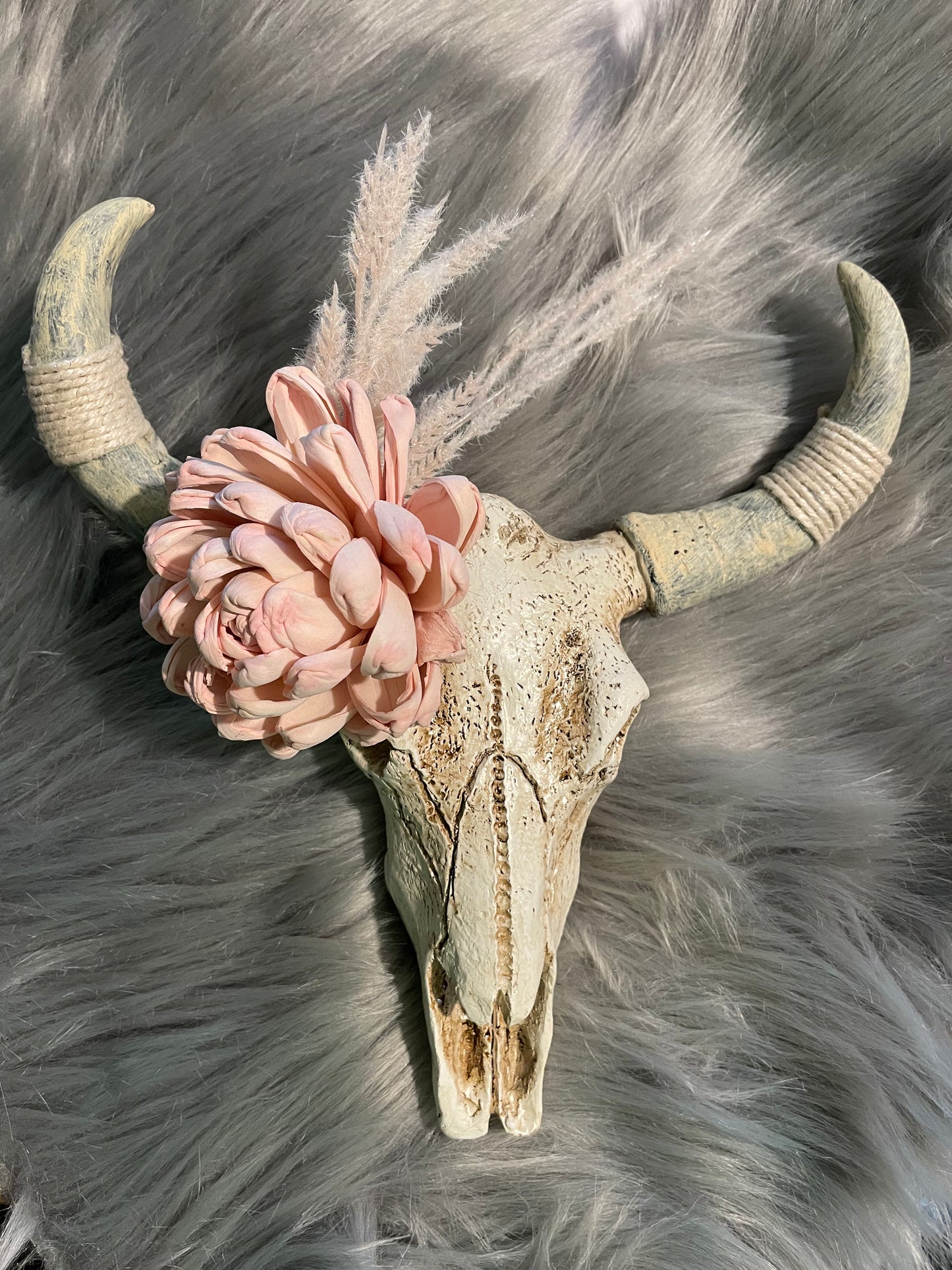 3D resin cow skull
