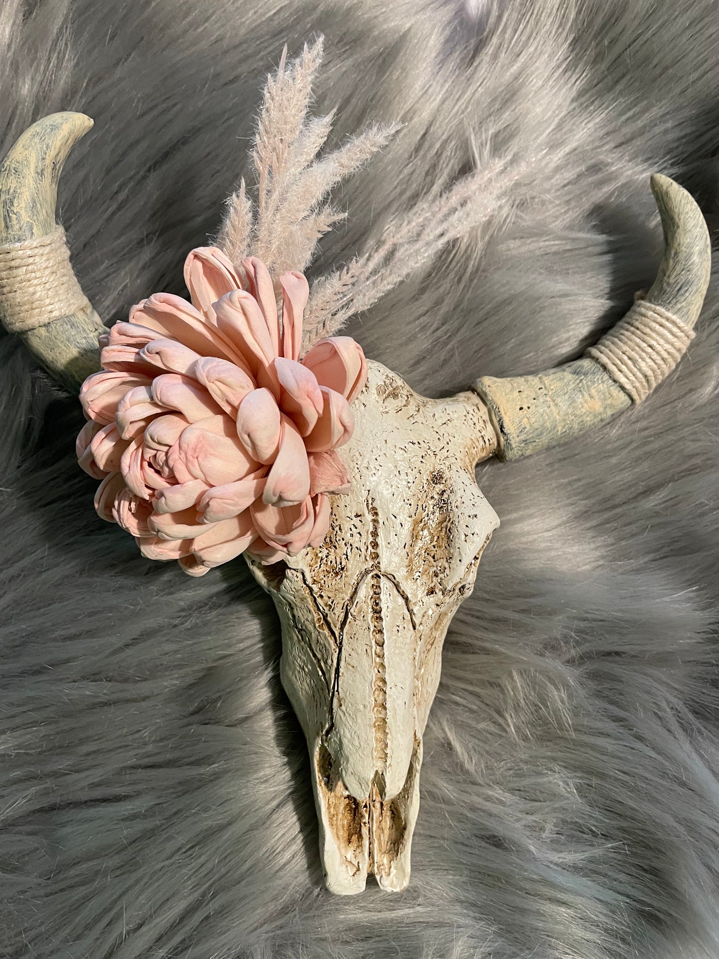 3D resin cow skull