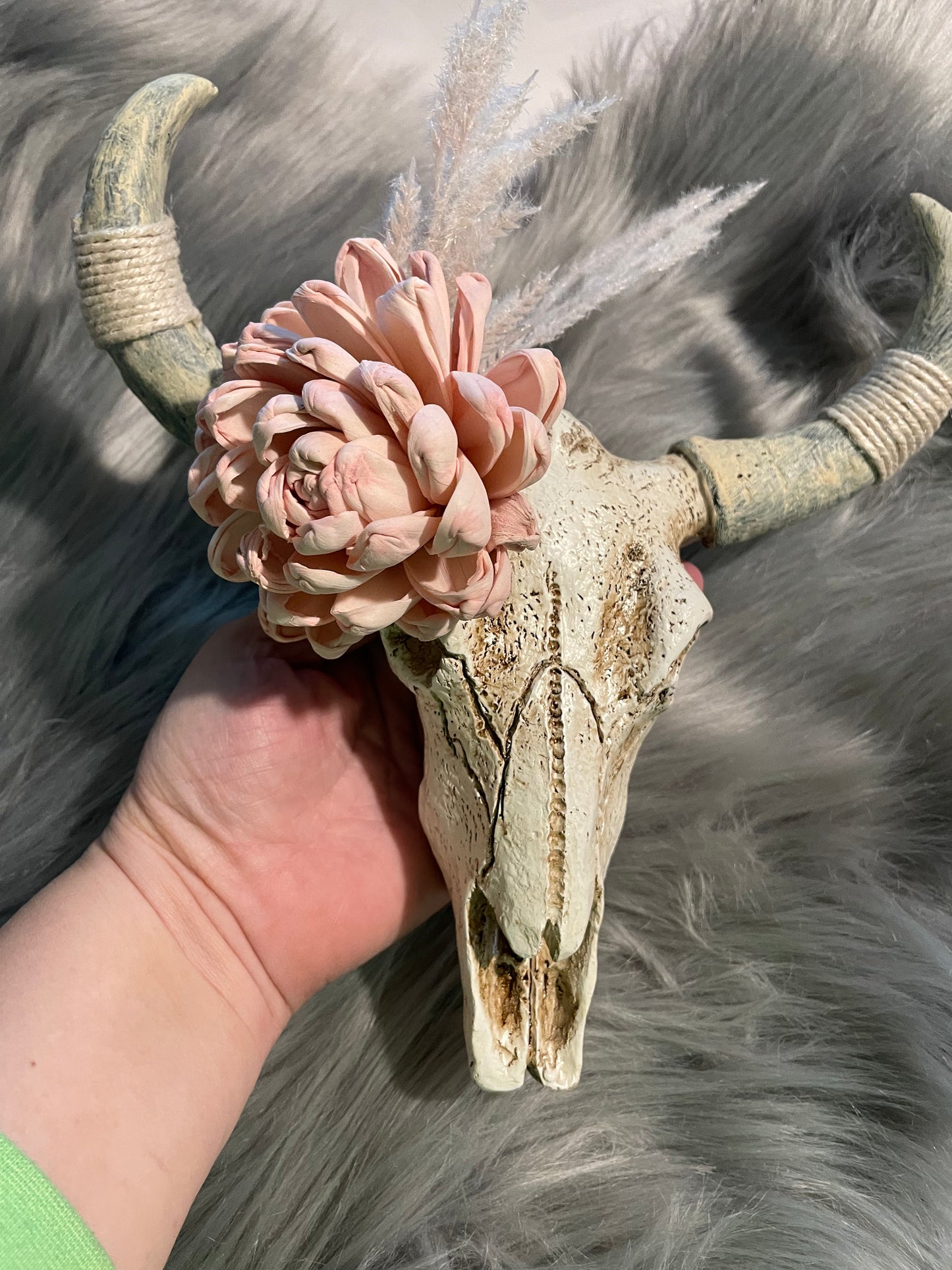 3D resin cow skull