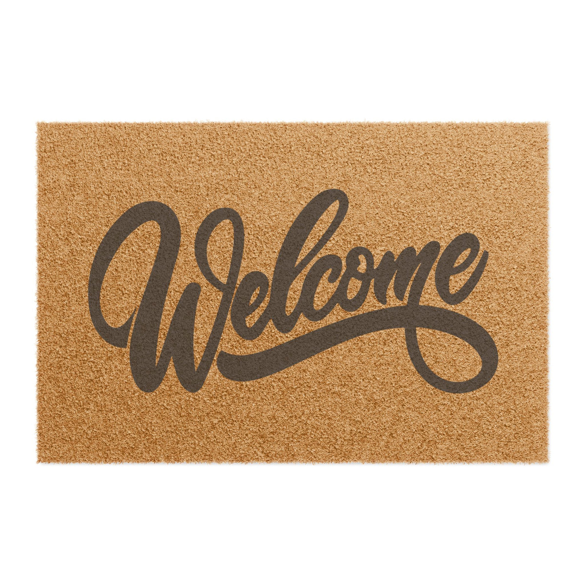 Welcome Doormat — Natural Coir Home Entry Mat with Script "Welcome"