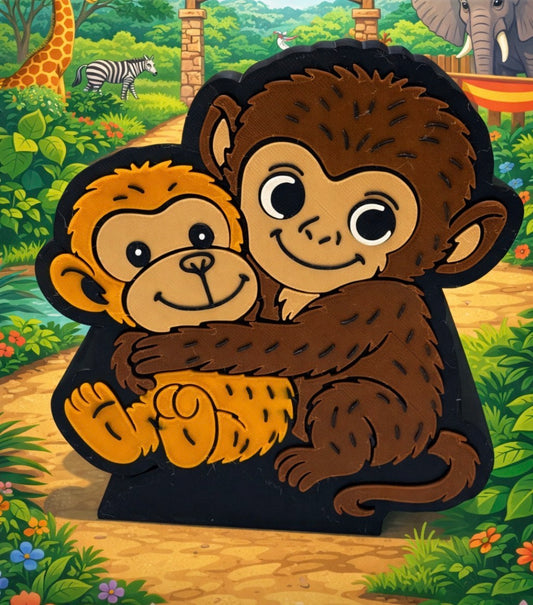 Punch monkey soap holder