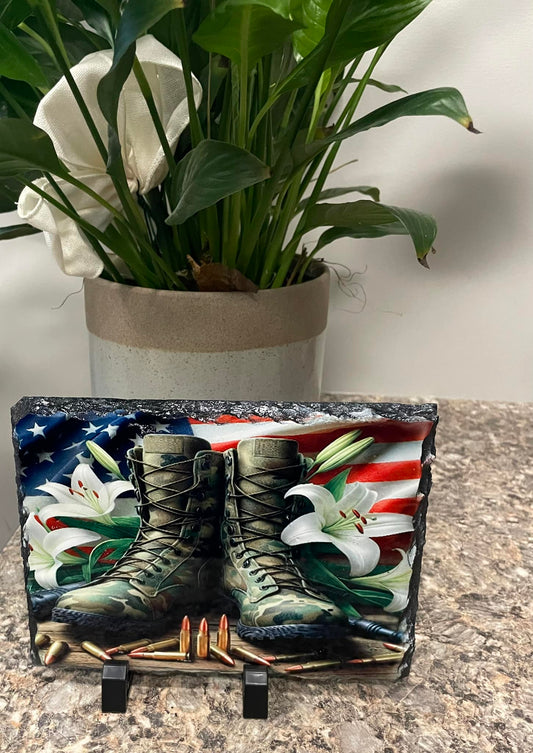 Army Boot Rock Slate