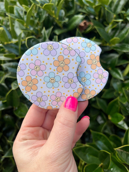 Car Coasters | Retro Car Coasters |Set of 2 Car Coasters (Co