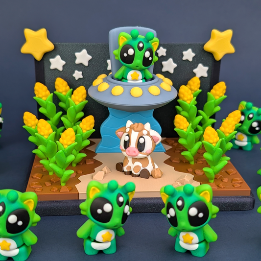 Alien and Cow Encounter