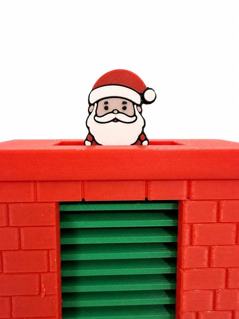 Santa Chimney Advent Calendar, 3D Printed Christmas Countdown