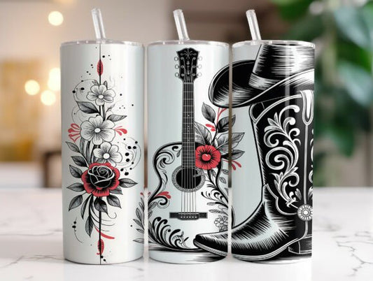 Country Music Cowgirl Tumbler 20oz