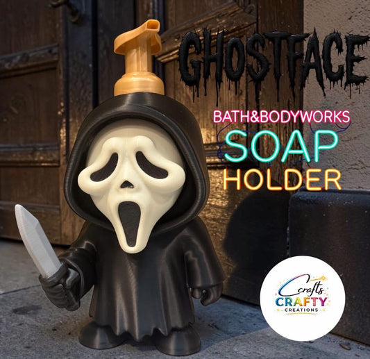 ghost face BBE foam soap holder