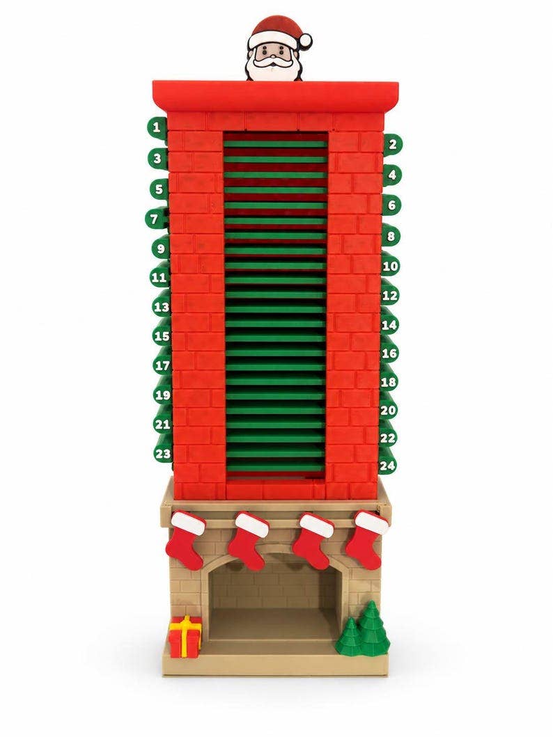 Santa Chimney Advent Calendar, 3D Printed Christmas Countdown