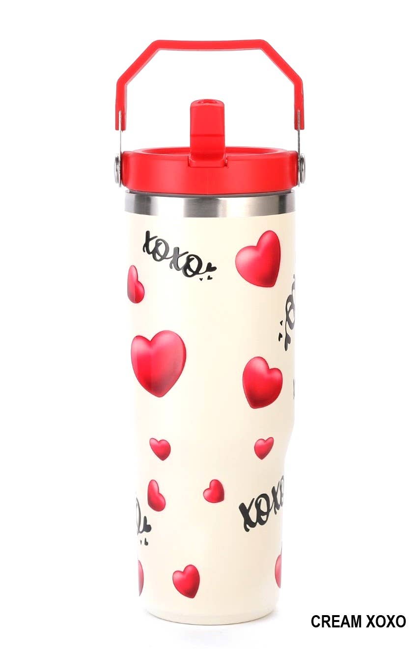..._ XOXO Heart tumbler 30 oz: BLACK XOXO-162952 / OS