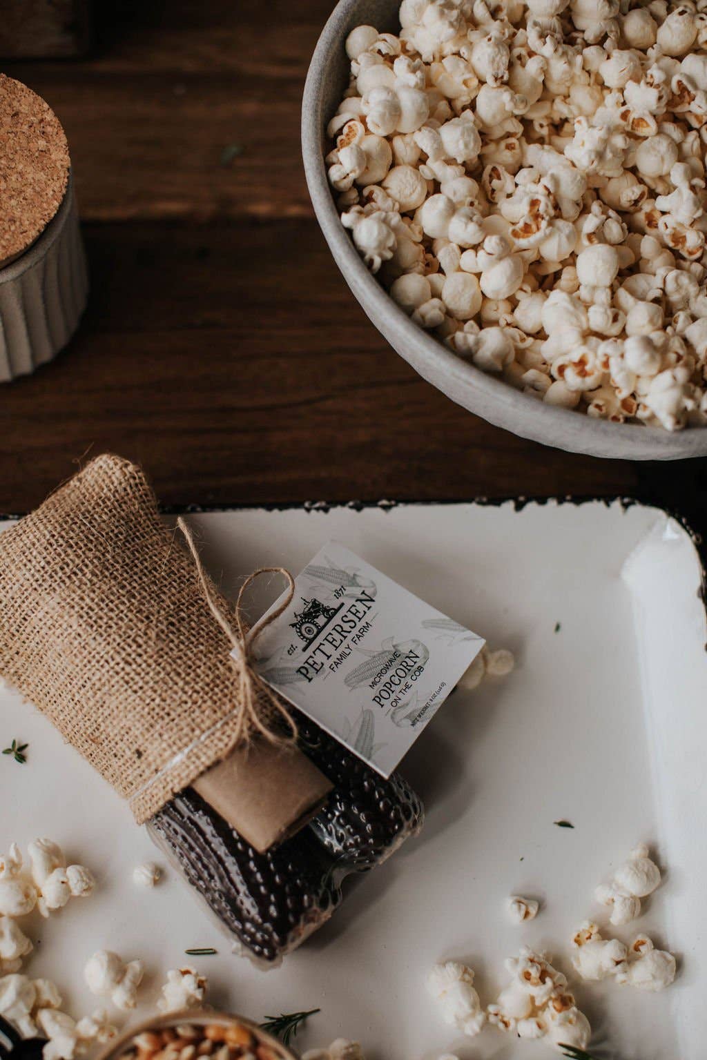 Microwave Popcorn on the Cob  - Hand-Harvested & Burlap