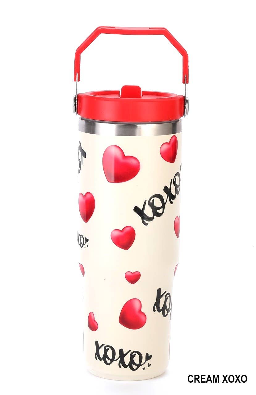 ..._ XOXO Heart tumbler 30 oz: CREAM XOXO-162953 / OS