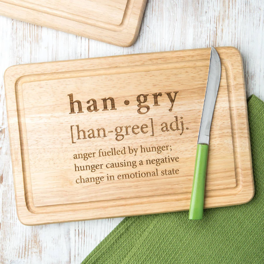 Hangry Cheese / Chopping Board - Funny Kitchen Cutting Board