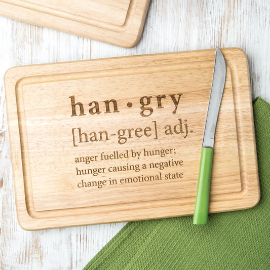 Hangry Cheese / Chopping Board - Funny Kitchen Cutting Board