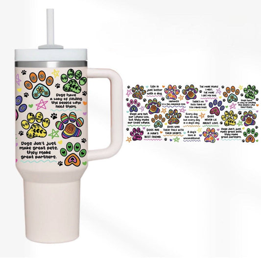 Paw prints 40 oz Tumbler