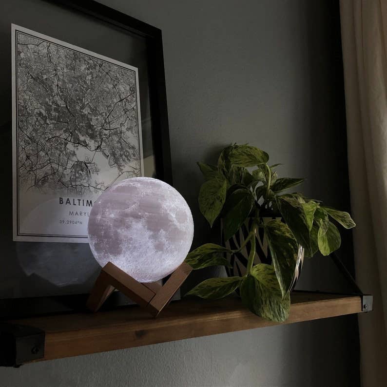 Moon Lamp with Multiple Colors Dimmable Touch Lamp